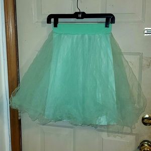 Green Tulle Skirt